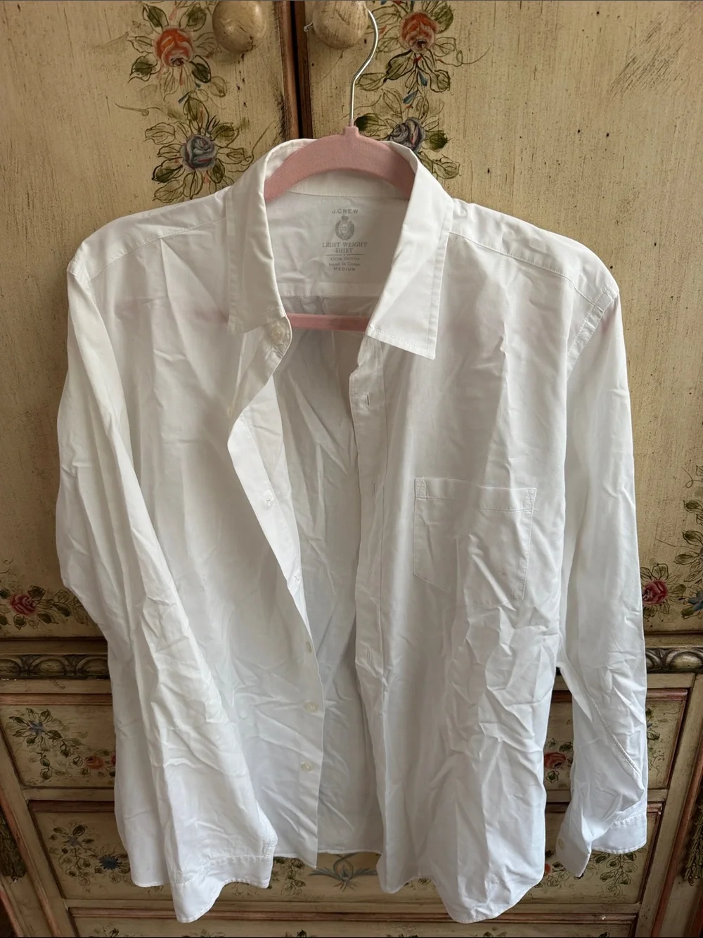 J. Crew White Long-Sleeve Button-Down Shirt